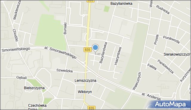Lublin, Morzyckiej Faustyny, mapa Lublina