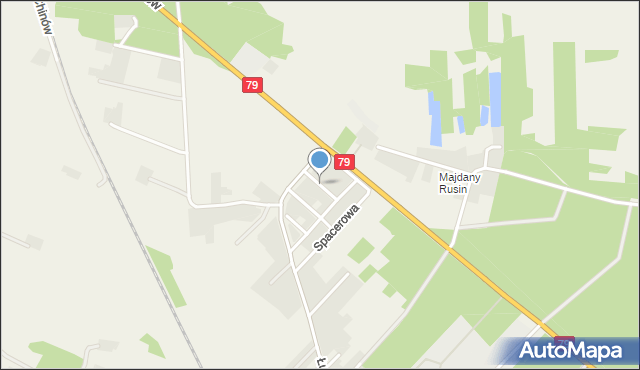 Łuczynów gmina Kozienice, Mokra, mapa Łuczynów gmina Kozienice