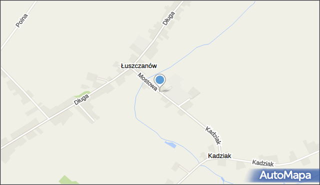 Łuszczanów, Mostowa, mapa Łuszczanów