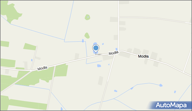 Modła gmina Ciechanów, Modła, mapa Modła gmina Ciechanów