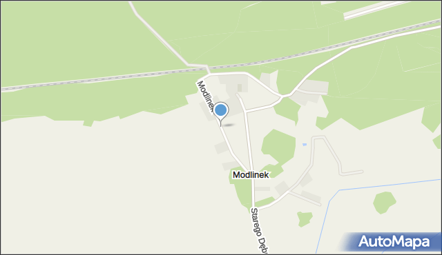 Modlinek gmina Ustka, Modlinek, mapa Modlinek gmina Ustka