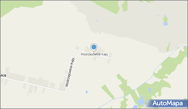 Modrzejowice, Modrzejowice-Kąty, mapa Modrzejowice