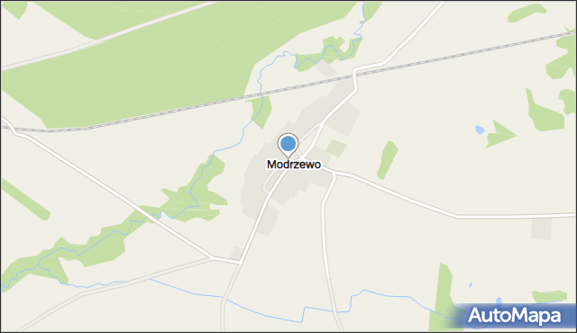 Modrzewo, Modrzewo, mapa Modrzewo