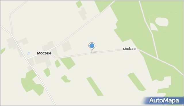 Modzele gmina Grajewo, Modzele, mapa Modzele gmina Grajewo