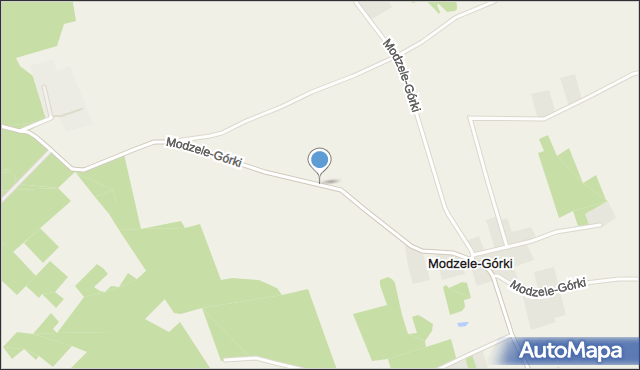 Modzele-Górki, Modzele-Górki, mapa Modzele-Górki