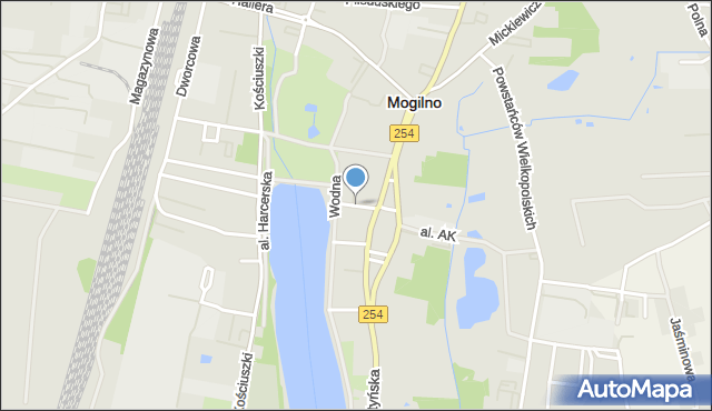 Mogilno, Moniuszki Stanisława, mapa Mogilno