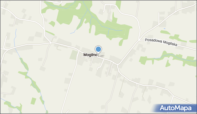 Mogilno gmina Korzenna, Mogilno, mapa Mogilno gmina Korzenna