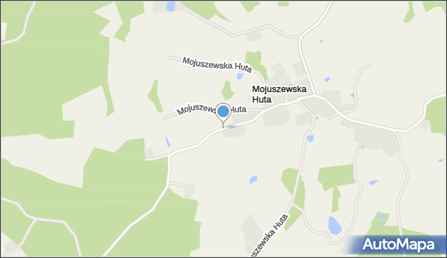 Mojuszewska Huta, Mojuszewska Huta, mapa Mojuszewska Huta