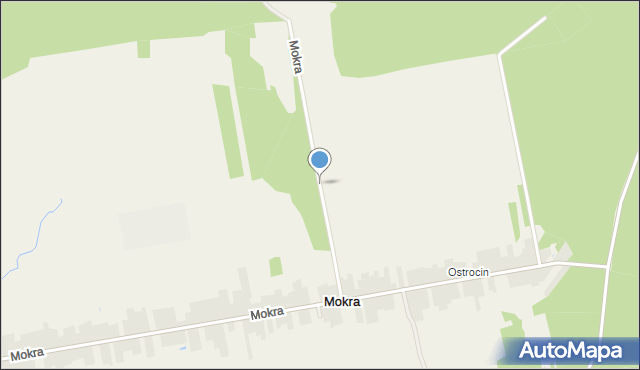 Mokra gmina Stąporków, Mokra, mapa Mokra gmina Stąporków