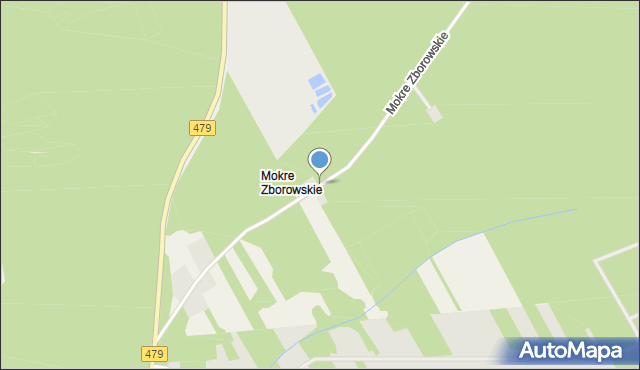 Mokre Zborowskie, Mokre Zborowskie, mapa Mokre Zborowskie