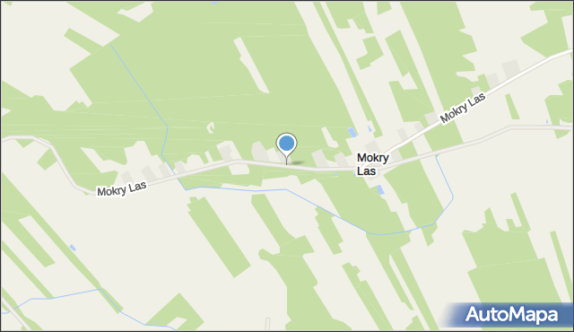 Mokry Las gmina Stromiec, Mokry Las, mapa Mokry Las gmina Stromiec