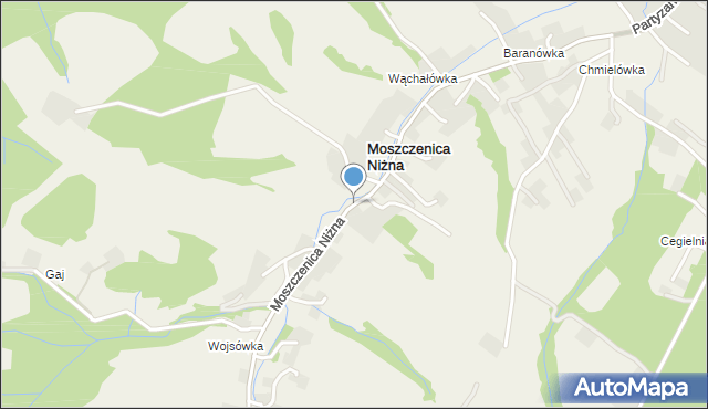 Moszczenica Niżna, Moszczenica Niżna, mapa Moszczenica Niżna