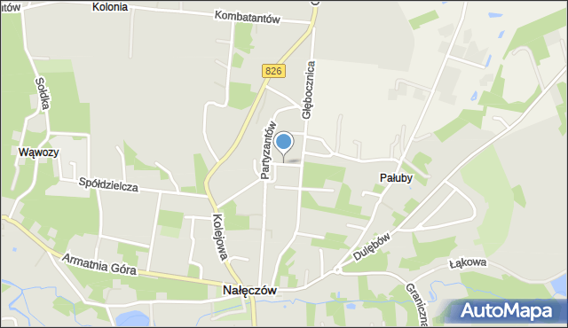 Nałęczów powiat puławski, Morzyckiej Faustyny, mapa Nałęczów powiat puławski