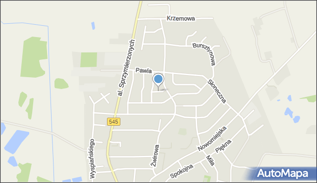 Nidzica, Morelowa, mapa Nidzica