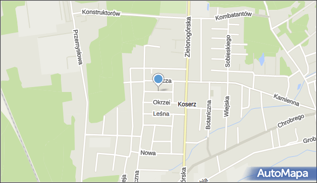 Nowa Sól, Morelowa, mapa Nowa Sól