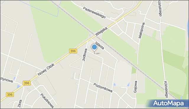 Oława, Modrzewiowa, mapa Oława