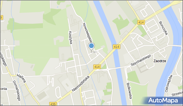Opole, Moniuszki Stanisława, mapa Opola
