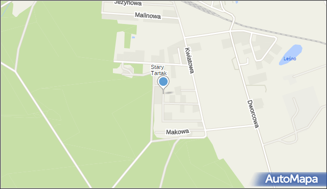 Osie, Modrakowa, mapa Osie