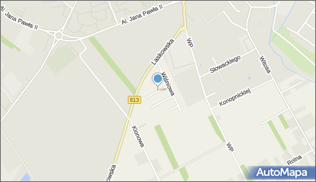 Parczew, Morelowa, mapa Parczew