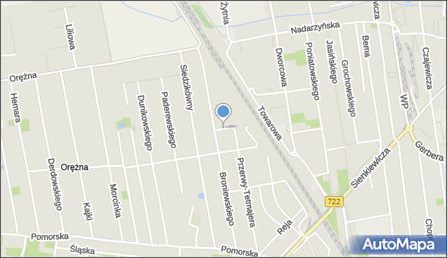 Piaseczno, Modrzejewskiej, mapa Piaseczno