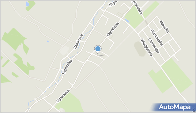 Pieszyce, Modrzewiowa, mapa Pieszyce