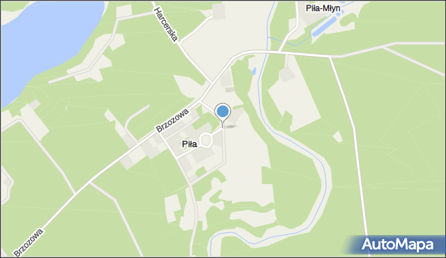 Piła gmina Gostycyn, Modrzewiowa, mapa Piła gmina Gostycyn