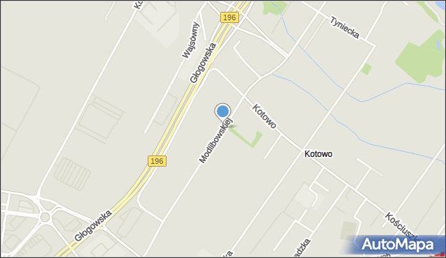 Poznań, Modlibowskiej Wandy, mapa Poznania