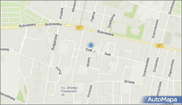 Poznań, Modra, mapa Poznania