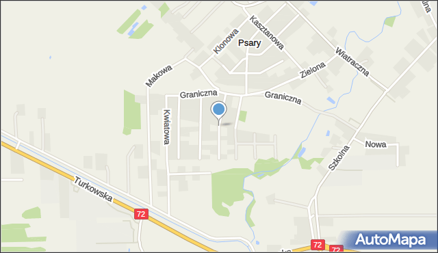 Przykona, Modra, mapa Przykona