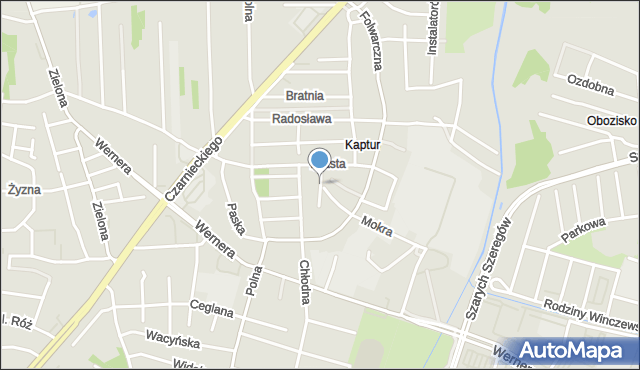 Radom, Modra, mapa Radomia
