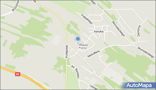 Ropczyce, Moniuszki Stanisława, mapa Ropczyce