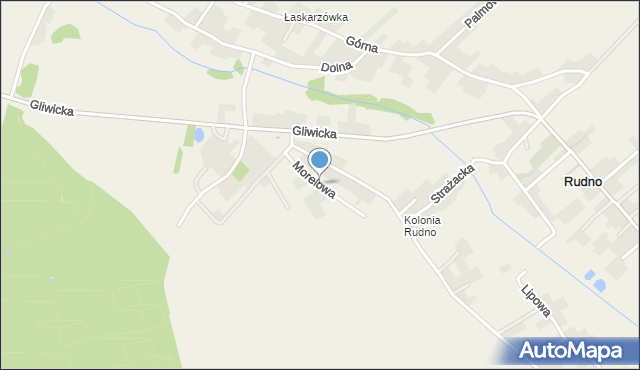 Rudno gmina Rudziniec, Morelowa, mapa Rudno gmina Rudziniec