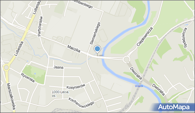 Rzeszów, Most Załęski, mapa Rzeszów