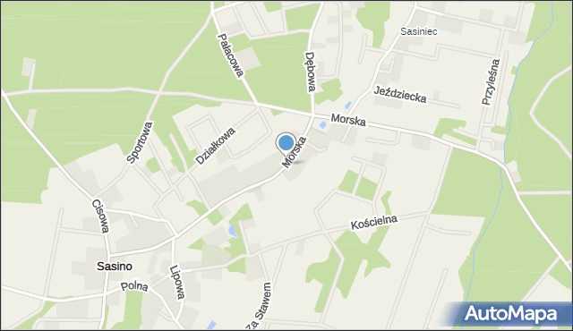 Sasino, Morska, mapa Sasino