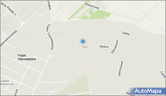 Siedlce, Mokra, mapa Siedlce