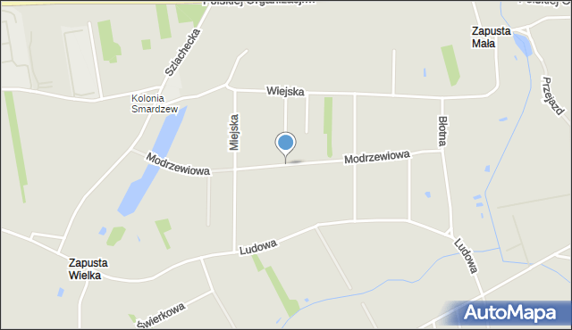 Sieradz, Modrzewiowa, mapa Sieradz