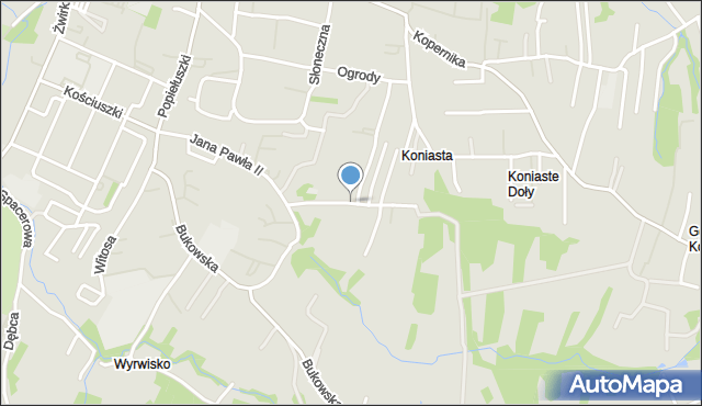 Skawina, Monte Cassino, mapa Skawina