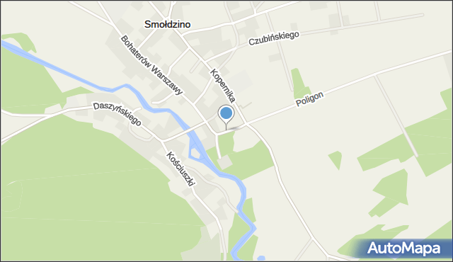 Smołdzino powiat słupski, Mostnika Michała, mapa Smołdzino powiat słupski