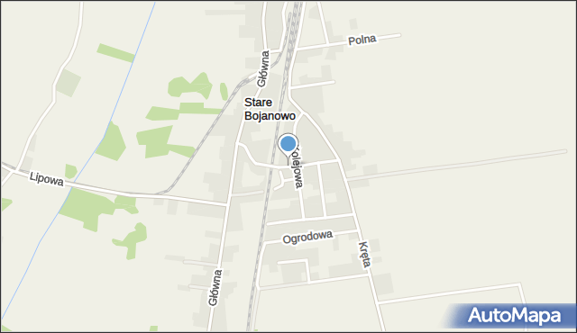 Stare Bojanowo, Mostowa, mapa Stare Bojanowo