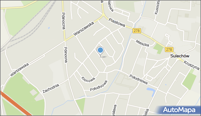 Sulechów powiat zielonogórski, Morelowa, mapa Sulechów powiat zielonogórski