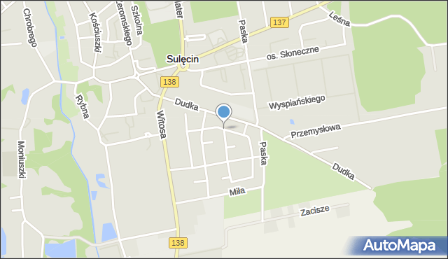 Sulęcin, Morelowa, mapa Sulęcin