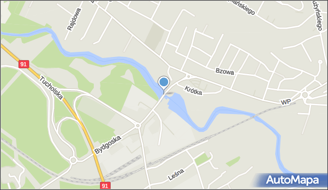 Świecie, Most Lorcha Mirosława, mapa Świecie