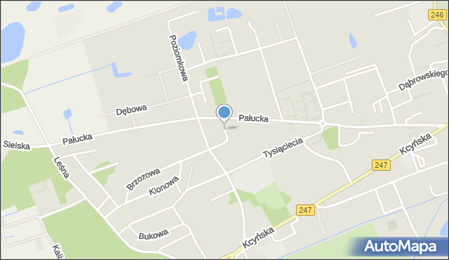Szubin, Modrzewiowa, mapa Szubin