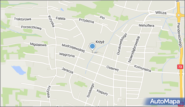 Tarnów, Modrzejewskiej Heleny, mapa Tarnów