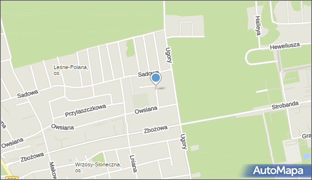 Toruń, Modrakowa, mapa Torunia