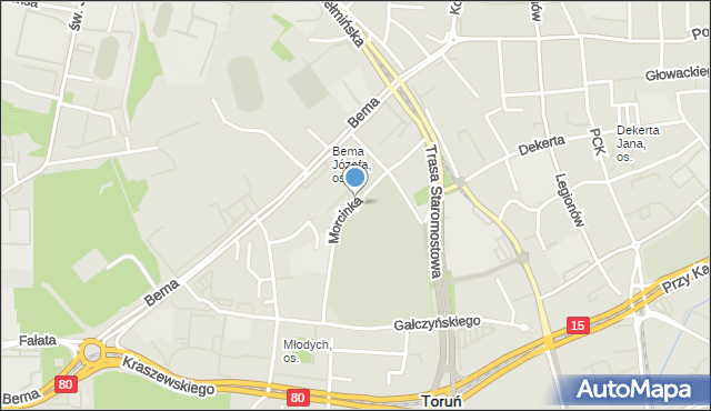 Toruń, Morcinka Gustawa, mapa Torunia