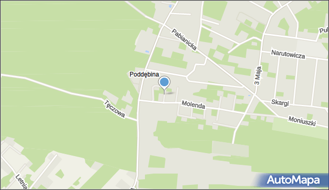 Tuszyn powiat łódzki wschodni, Modrzewiowa, mapa Tuszyn powiat łódzki wschodni