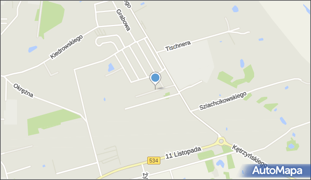 Wąbrzeźno, Modrzewiowa, mapa Wąbrzeźno