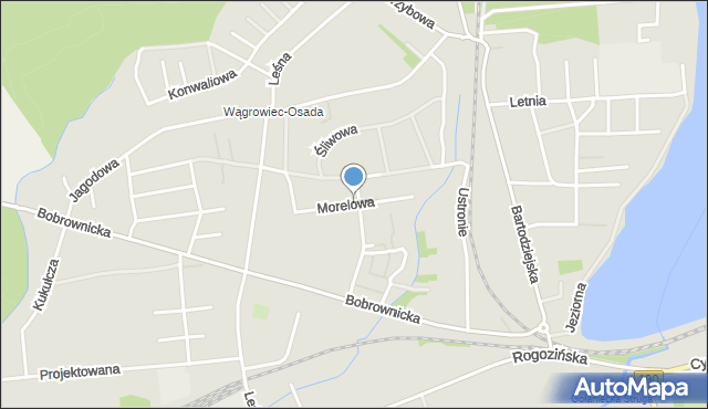 Wągrowiec, Morelowa, mapa Wągrowiec