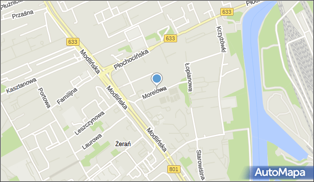 Warszawa, Morelowa, mapa Warszawy